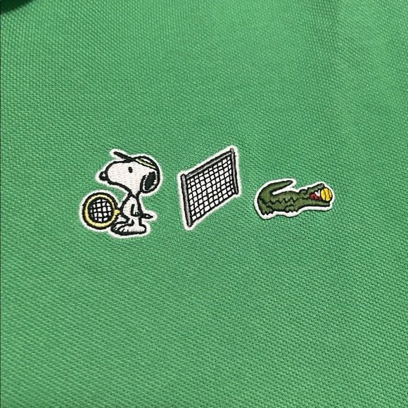 Vintage Lacoste X Peanuts Green Polo - Picture 3 of 4